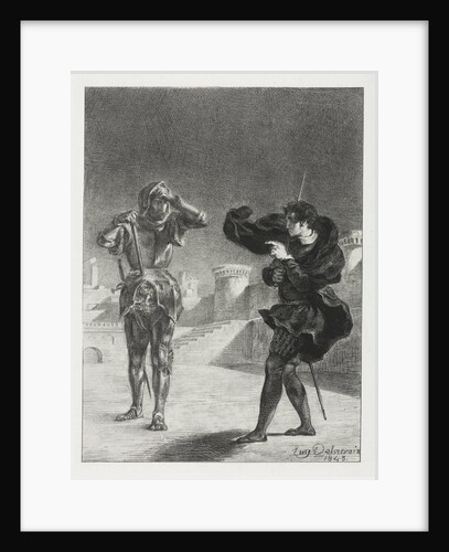 Hamlet: The Phantom on the Terrace, 1843 by Eugène Delacroix