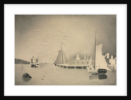 Harbor Scene, 1850s or 60s by Mary Altha Nims