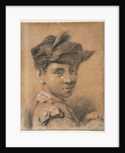 Head of a Young Man Wearing a Hat, before 1735 by Giovanni Battista Piazzetta