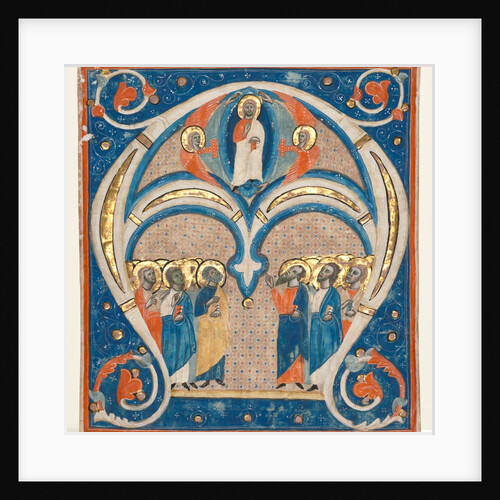 Historiated Initial Excised from a Responsorial: Christ in Majesty with Saints, c. 1280-1300 by Unknown