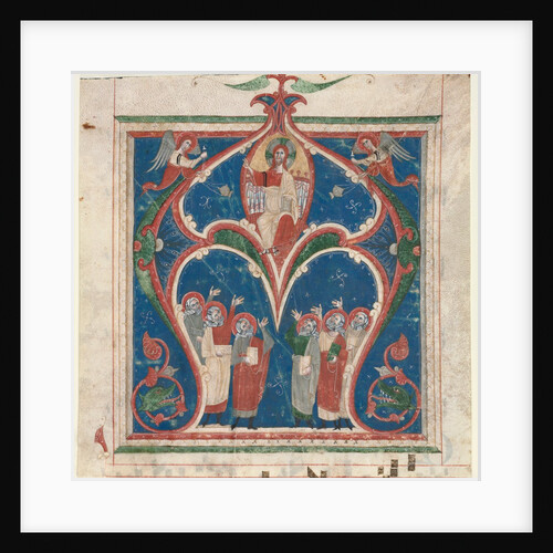 Historiated Initial Excised from an Antiphonary: Christ in Majesty with Prophets, c. 1280-1300 by Unknown