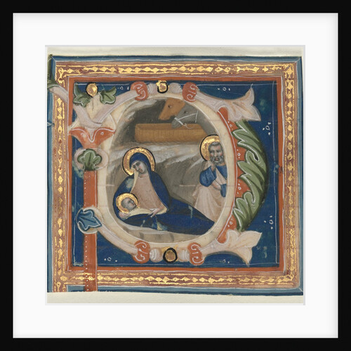 Historiated Initial Excised from a Gradual: The Nativity, c. 1350-1375 by Lippo Vanni (attributed to)