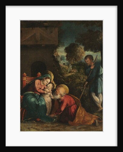 Holy Family with a Shepherd, early 1520s by Battista Dossi