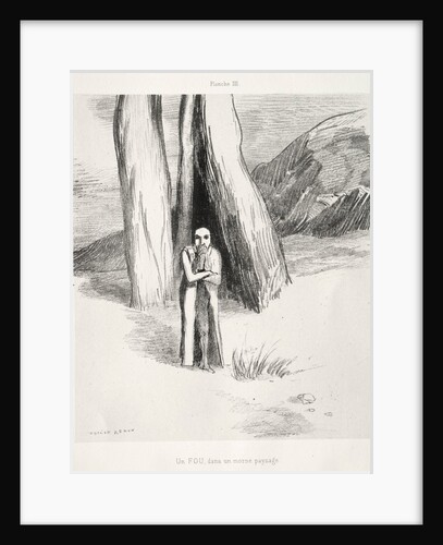 Homage to Goya: A Madman in a Dismal Landscape, 1885 by Odilon Redon