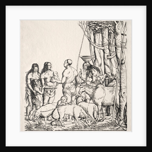 Hottentots with herd by Hans Burgkmair