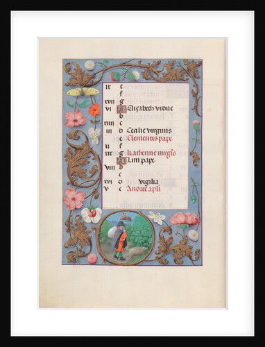 Hours of Queen Isabella the Catholic, Queen of Spain: Fol. 12v, November, c. 1500 by Master of the First Prayerbook of Maximillian