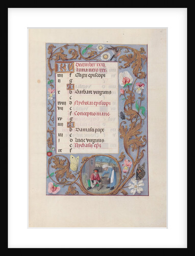 Hours of Queen Isabella the Catholic, Queen of Spain: Fol. 13r, December, c. 1500 by Master of the First Prayerbook of Maximillian