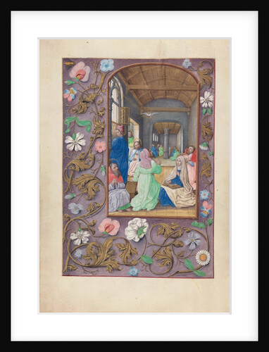 Hours of Queen Isabella the Catholic, Queen of Spain: Fol. 31v, Pentecost, c. 1500 by Master of the First Prayerbook of Maximillian