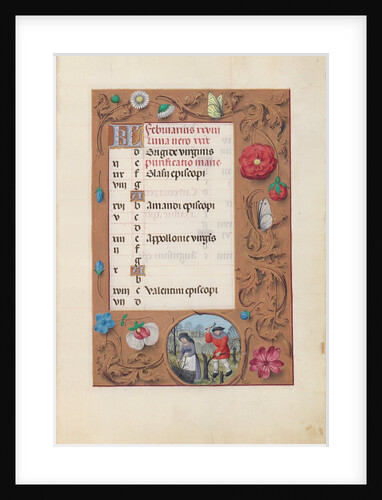 Hours of Queen Isabella the Catholic, Queen of Spain: Fol. 3r, February, c. 1500 by Master of the First Prayerbook of Maximillian