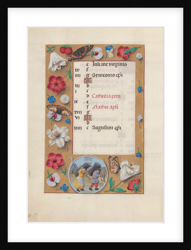 Hours of Queen Isabella the Catholic, Queen of Spain: Fol. 3v, February, c. 1500 by Master of the First Prayerbook of Maximillian