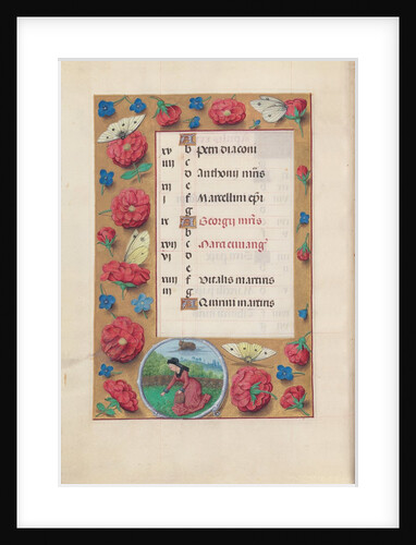 Hours of Queen Isabella the Catholic, Queen of Spain: Fol. 5v, April, c. 1500 by Master of the First Prayerbook of Maximillian