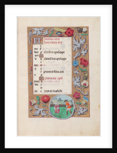 Hours of Queen Isabella the Catholic, Queen of Spain: Fol. 7r, June, c. 1500 by Master of the First Prayerbook of Maximillian