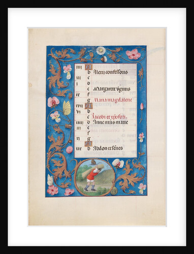 Hours of Queen Isabella the Catholic, Queen of Spain: Fol. 8v, July, c. 1500 by Master of the First Prayerbook of Maximillian