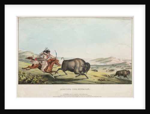 Hunting the Buffalo, 1837 by E. C. Biddle; John T. Bowen; E.C. Biddle