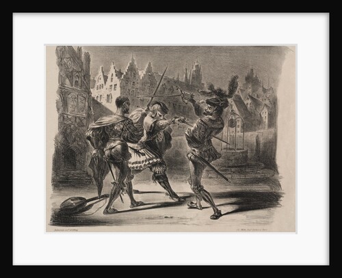 Illustrations for Faust: Duel of Faust and of Valentin, 1828 by Eugène Delacroi