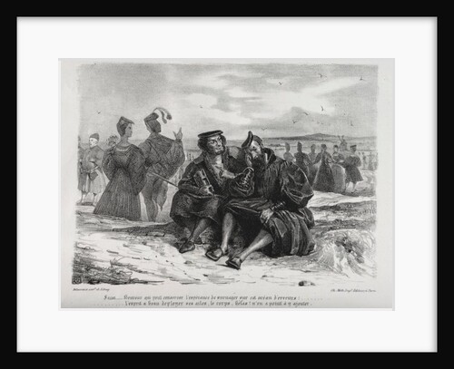 Illustrations for Faust: Faust and Wagner, 1828 by Eugène Delacroi