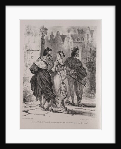 Illustrations for Faust: Faust seeks to allure Marguerite, 1828 by Eugène Delacroi