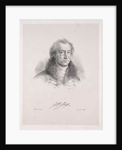Illustrations for Faust: Frontispiece - Portrait of Johann Wolfgang von Goethe, 1828 by Eugène Delacroi