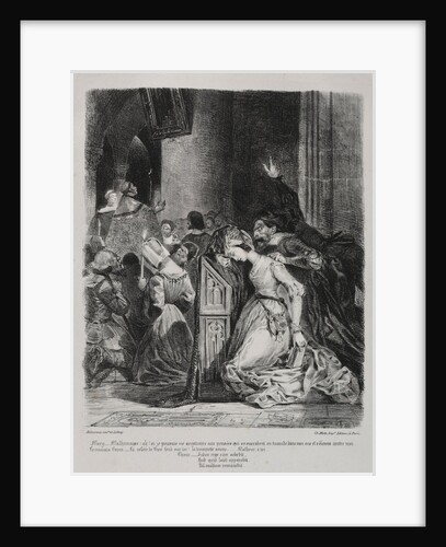 Illustrations for Faust: Marguerite at church, 1828 by Eugène Delacroi