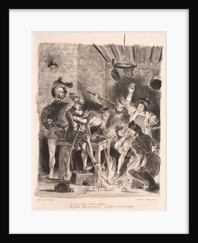 Illustrations for Faust: Méphistophélés in the tavern of the students, 1828 by Eugène Delacroi