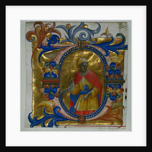 Initial D[eus in loco] with a Prophet Excised from a Gradual, 1409-10 by Lorenzo Monaco