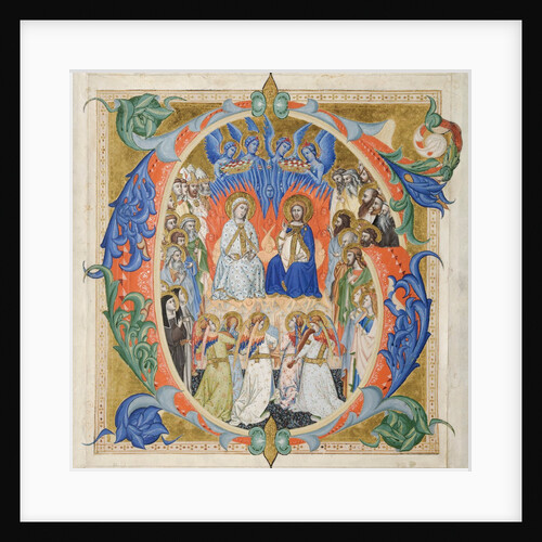 Initial G[audeamus omnes] from a Gradual: The Court of Heaven, 1371-77 by Don Silvestro dei Gherarducci