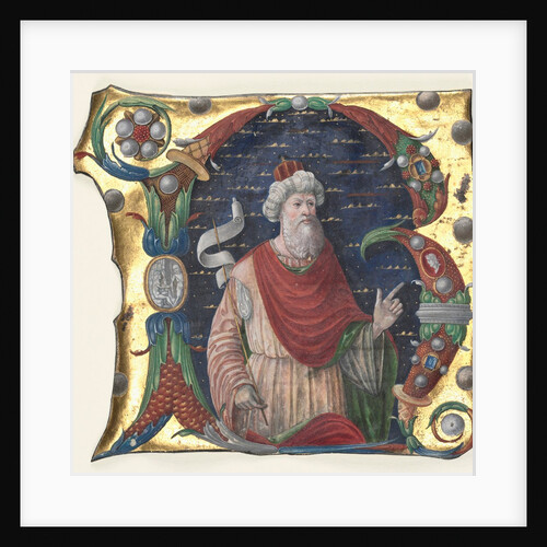 Initial R from a Choral Book with King David, c. 1470-1480 by Guglielmo Giraldi del Magri (attributed to)