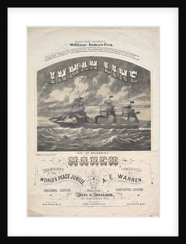 Inman Line March, 1872 by J. H. Bufford