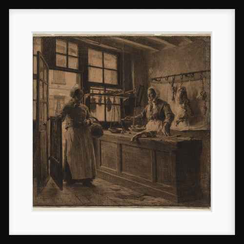 Interior of a Butcher Shop, c. 1881 by Léon Augustin Lhermitte