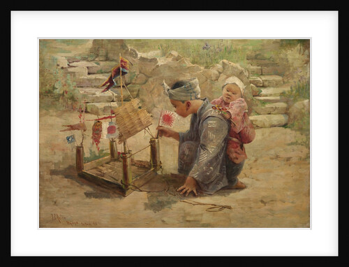 Japanese Boy Building a Man-of-War, 1895 by J. C. Arter