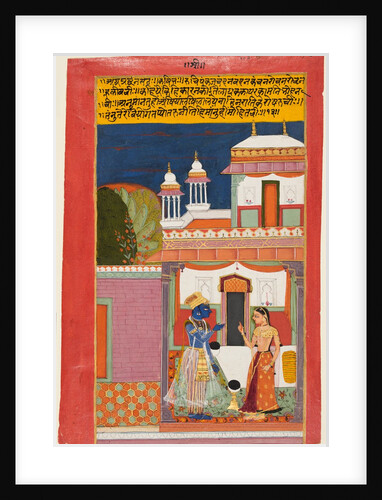 Krishna and Radha Quarreling, from a Rasikapriya, c. 1680 by Unknown