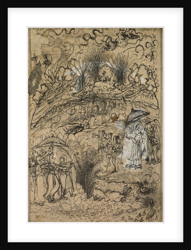 Krishna and Radha Under Mt. Govardhan, c. 1720 by Unknown