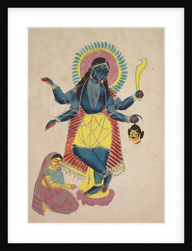 Krishna as Kali Worshipped by Radha, 1800s by Unknown