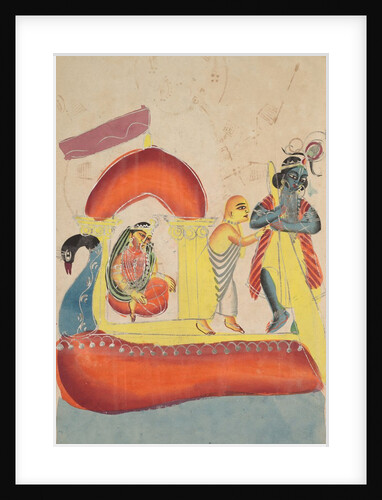 Krishna Ferrying Radha Across the Yamuna River, 1800s by Unknown