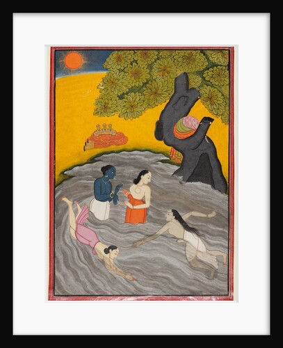 Krishna playing with the Gopis in the Jumna, c. 1770 by Unknown