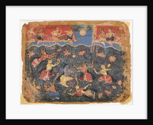 Krishna sporting with the gopis in the Jumna River, from a Bhagavata Purana, c. 1525-50 by (probably)