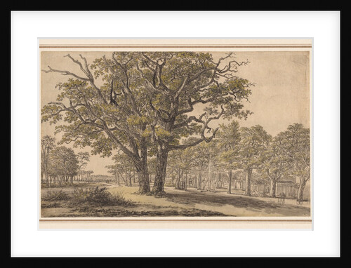 Landscape Two Views of Paris, first half 1800s by Georges Michel