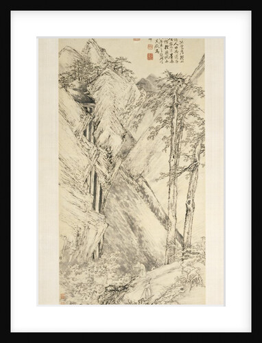 Landscape after Jing Hao and Guan Tong, c. 1690-1770 by Li Shizhuo