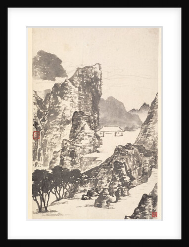 Landscape after Mi Fu, 1788 by Min Zhen