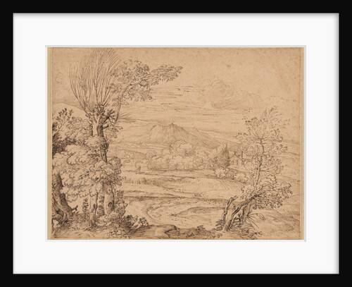 Landscape with a River and Aqueduct, mid 1600s by Giovanni Francesco Grimaldi