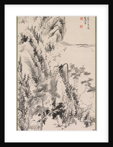 Landscape with Figures, 19th century by Fujimoto Tesseki