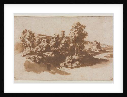 Landscape with Fortification Between Marino and Frascati, c. 1650 by Jacob van der Ulft; Gaspard Dughet; Nicolas Poussin (possibly)