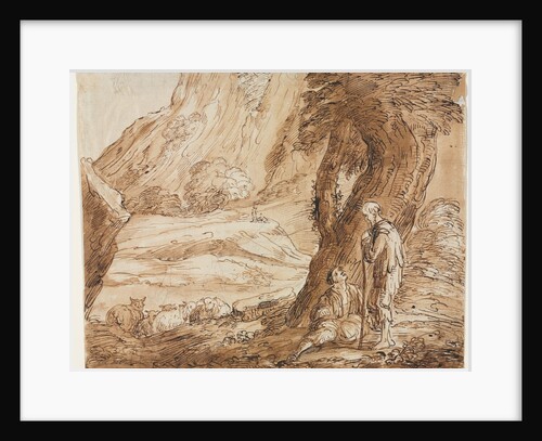 Landscape with Sheep and Two Shepherds by Thomas Barker