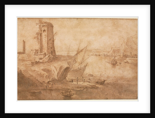 Landscape with Tower at Seashore, 1600-1614 by Filippo Napoletano