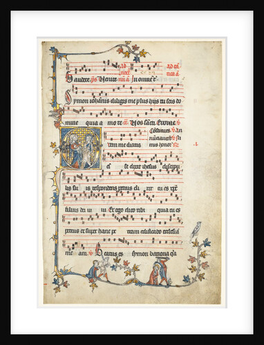 Leaf Excised from an Antiphonary: Initial Q with Saints Peter and Paul, c. 1325 by Unknown
