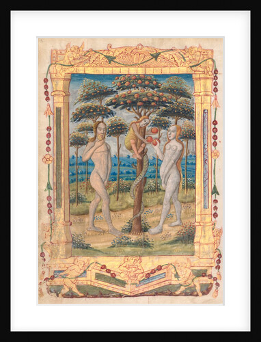 Leaf from a Book of Hours: Adam and Eve and the Fall of Man…, c. 1510 by Unknown