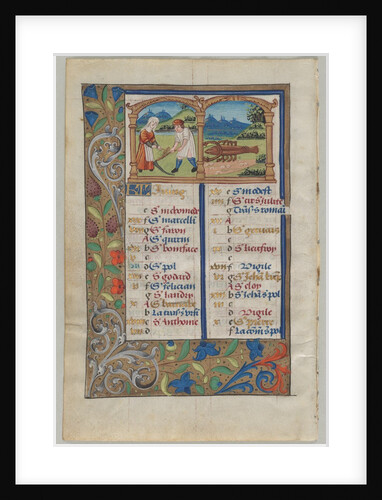 Leaf from a Book of Hours: Calendar Page for June, c. 1510 by Unknown