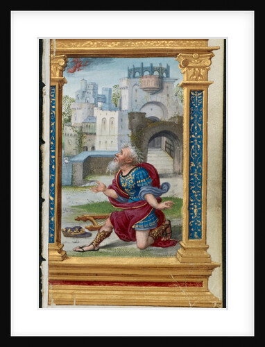 Leaf from a Book of Hours: King David in Prayer, c. 1530-35 by Noël Bellemare