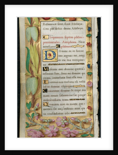 Leaf from a Book of Hours: Penitential Psalms, c. 1530-1535 by Noël Bellemare