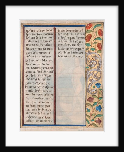 Leaf from a Book of Hours: Text with Illustrated Border, c. 1510 by Unknown